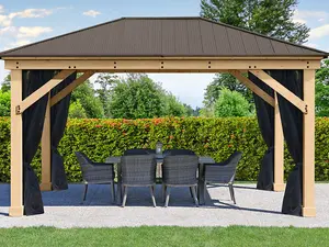 Meridian Gazebo 12ft x 16ft (3.7m x 4.9m) with Mesh Kit