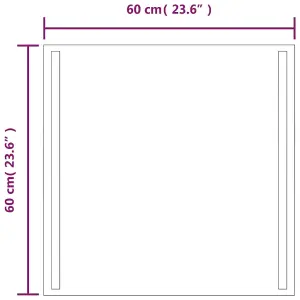 Berkfield LED Bathroom Mirror 60x60 cm