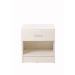 Willette 1 Drawer Bedside Table White