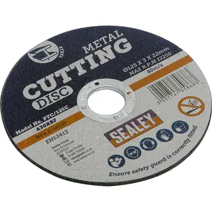 Heavy Duty 125mm Flat Metal Cutting Disc with 22mm Bore for Angle Grinders