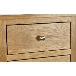 Solid Oak 7 Drawer Narrow Chest - FSC Mix