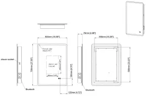 Keenware Polaris LED Bathroom Mirror With Bluetooth Speakers 700x500mm