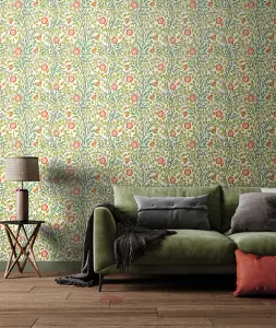 Hoopla Walls Rosehip Trail Coral Pink Smooth Matt Wallpaper