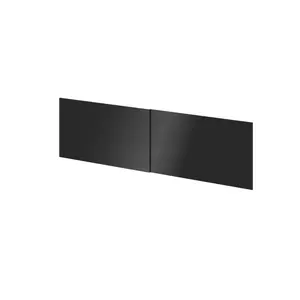 GoodHome Atomia Gloss Anthracite Sliding wardrobe door (H) 560mm x (W) 987mm, Pack of 4