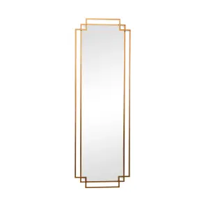 Melody Maison Copper Art Deco Wall Mirror 142cm x 47cm