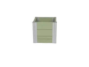 Winawood Wood Effect Small Cube Planter - Duck Egg Green