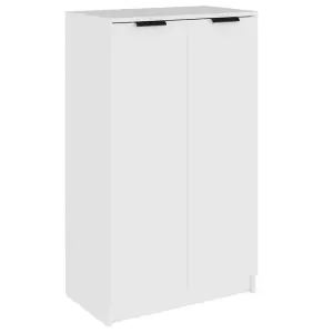 Berkfield Shoe Cabinet White 59x35x100 cm Engineered Wood