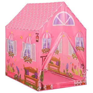 Berkfield Children Play Tent with 250 Balls Pink 69x94x104 cm