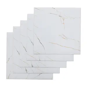 10Pcs PVC Flooring Tiles Stone Grain Design for Stylish Indoor Surfaces, 30x30cm