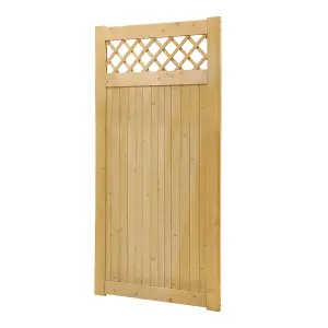 Garden Wood Gate Rhombus with Latch and Hardware Kit, 180 cm x  90 cm