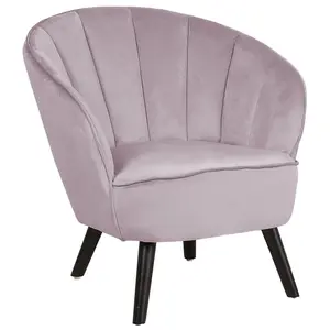 Beliani Glam Armchair DALA Velvet Pink