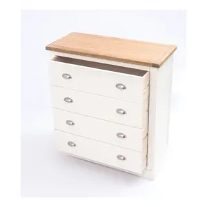 Cosenza 4 Drawer Chest of Drawers Chrome Cup Handle