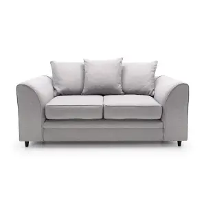 Darcy 2 Seater Sofa in Light Grey Linen Fabric