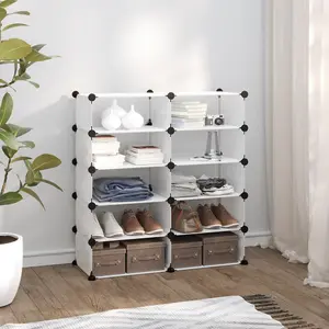 Berkfield Shoe Rack Transparent 84x32x88.5 cm PP