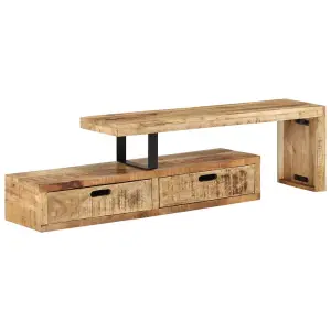 Berkfield TV Stand Solid Wood Mango