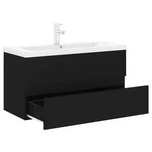 Audreigh 100mm Wall Hung Single Vanity Black