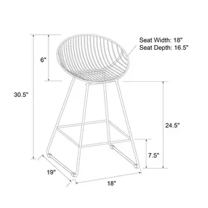 Counter Stool with Metal Frame Grey