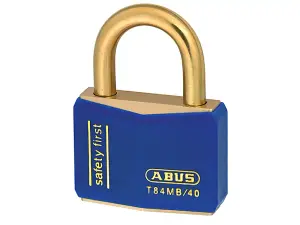 45416 Abus T84MB/40 40mm Padlock Blue Safety First Rustproof Keyed 8406