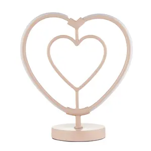 Heart Matt Pink Table lamp