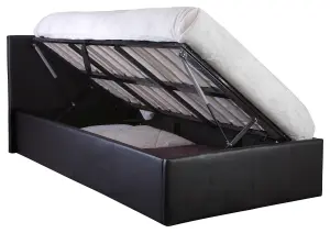 GFW Side Lift Ottoman Bed 120cm Small Double Black