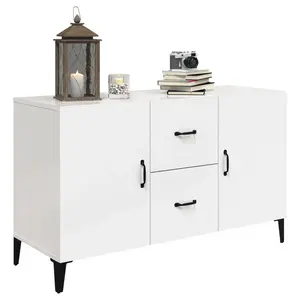 Jerrell Sideboard 100x36x60 cm Engineered Wood High Gloss White