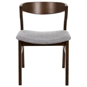 Set of 2 Dining Chairs MAROA Rubberwood Light Grey