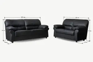 Furniture Stop - Saga 3+2 Coventry Leather Sofa Set