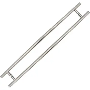 EAI Guardsman Back To Back Entrance Inline Pull Handles - 1200x32mm - Satin Stainless Steel