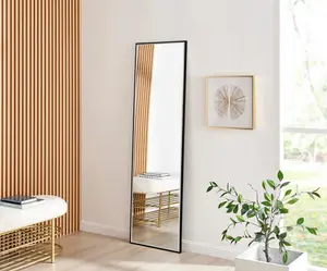 Emma Full Length Extra Large 170x50cm Black Framed Rectangular Vertical Living Room Hallway Wall Mirror