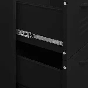 Berkfield Drawer Cabinet Black 80x35x101.5 cm Steel