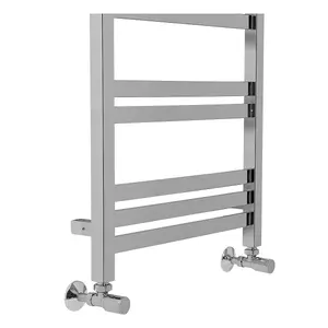 Rinse Straight Heated Towel Rail Radiator Ladder for Bathroom Kitchen Central Heating Square Towel Warmer Chrome 1200x500mm