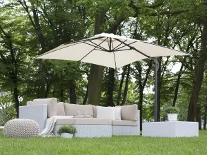 Cantilever Parasol 2.5 x 2.5 m Light Beige MONZA