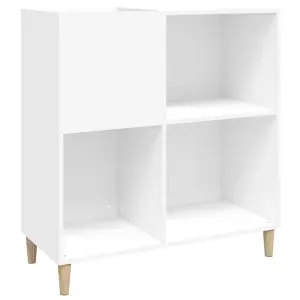 vidaXL Record Cabinet White 84.5x38x89 cm Engineered Wood