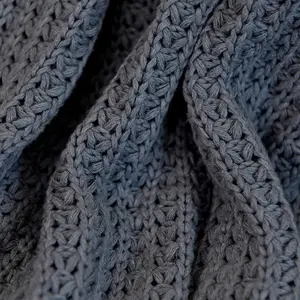 nielsen Alen Coarse Knitted Large Throw Blanket - Dark Grey