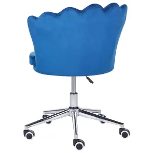 Beliani Glam Office Chair Blue MONTICELLO