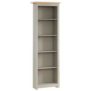 Vida Designs Arlington Grey 5 Tier Bookcase Freestanding Shelving Unit (H)1750mm (W)600mm (D)240mm