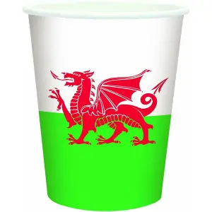 Amscan Welsh Flag Party Cup White/Green/Red (One Size)