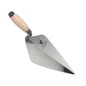 Spear & Jackson 10111N Tyzack Wood Handle Broad Heel Capped Brick Trowel 11"