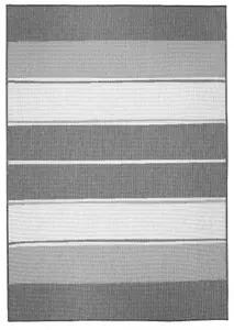 Duo Weave Collection Outdoor Rugs in Tonal Stripes Design