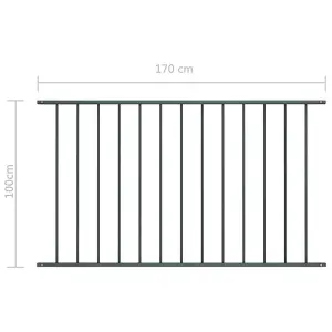 Berkfield Fence Panel Powder-coated Steel 1.7x1 m Anthracite