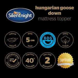 Silentnight Ultimate Luxury Hungarian Goose Feather & Down Mattress Topper - Super King