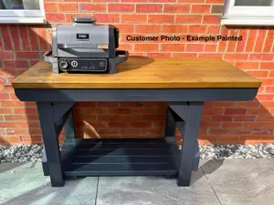 Heavy Duty BBQ / Pizza Oven Garden Table. Outdoor Kitchen Table. Single Shelf , 5FT