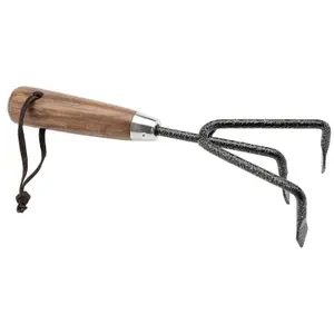 Draper  Carbon Steel Heavy Duty Hand Cultivator with Ash Handle 14316