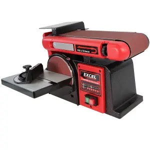 Excel 370W 4" Electric Bench Belt & Disc Sander Heavy Duty 240V