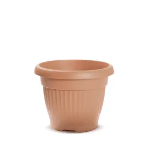 ROUND PLASTIC PLANT POTS VENETIAN FLOWER POT GARDEN PLANTS HERBS PLANTER HOLDER 40 cm Terracotta pot