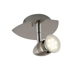 Luminosa SPOT LED Single Adjustable Spotlight Nickel 400lm 2700K 10x12.5cm