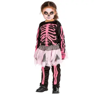 Girl's Pink Skeleton Costume - pink 104 (3-5y)