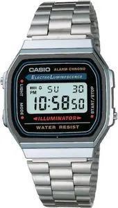 Casio Vintage A168WA-1YES Men's Stainless Steel Bracelet Digital Watch