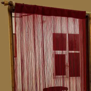 Homescapes Polyester Red String Curtain