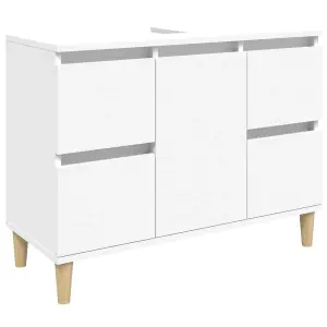 Berkfield Sink Cabinet White 80x33x60 cm Engineered Wood